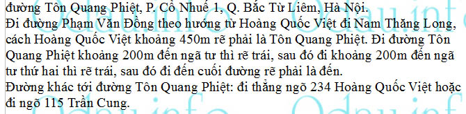 Địa chỉ Trường cấp 3 Nguyễn Huệ - P. Cổ Nhuế 1