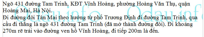 odau.info: Địa chỉ tòa nhà chung cư CT3 Vĩnh Hoàng - P. Hoàng Văn Thụ
