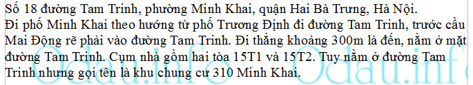 odau.info: Địa chỉ tổ hợp nhà chung cư Vinaconex 3 - 310 Minh Khai - P. Minh Khai