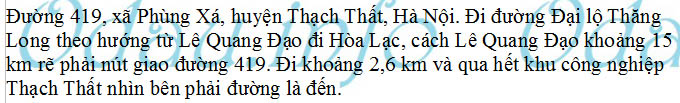 odau.info: Địa chỉ trường cấp 3 Phan Huy Chú - Thạch Thất - xã Phùng Xá