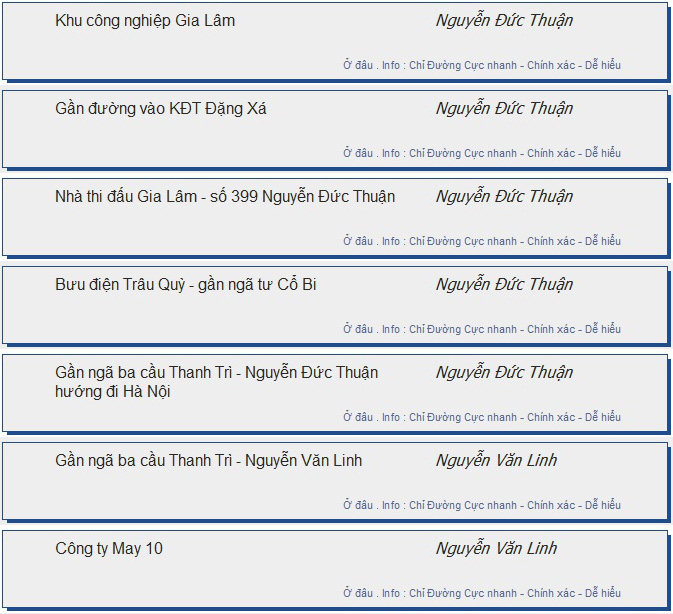 odau.info: lộ trình và tuyến phố đi qua của tuyến bus số 52A ở Hà Nội no09
