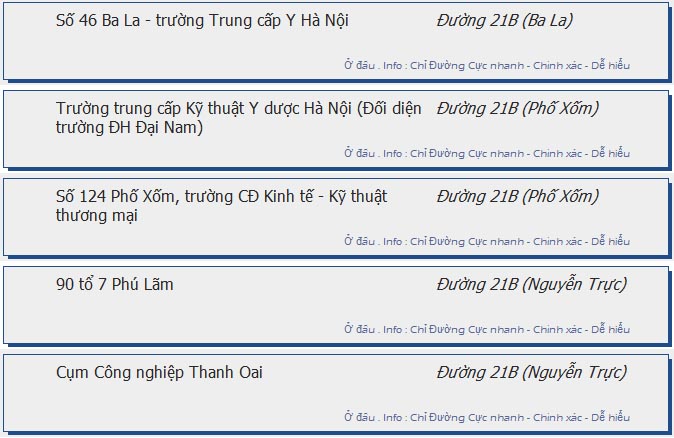 odau.info: lộ trình và tuyến phố đi qua của tuyến bus số 91 ở Hà Nội no02