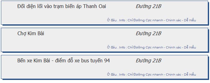 odau.info: lộ trình và tuyến phố đi qua của tuyến bus số 94 ở Hà Nội no10
