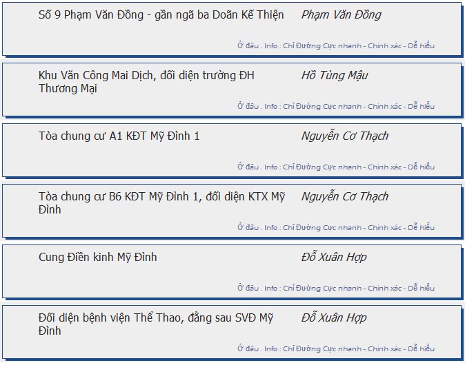 odau.info: lộ trình và tuyến phố đi qua của tuyến bus số 56A ở Hà Nội no10
